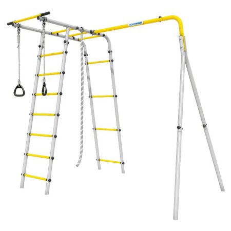 Детский спортивный комплекс для дачи ROMANA Лесная поляна - 3 NEW (Цвет серый/желтый | Без качелей)