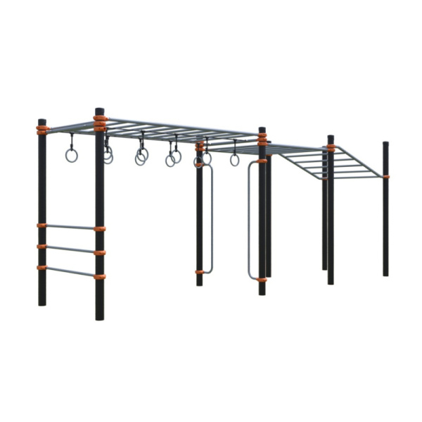 Рукоход с изменением высоты и возможностью использования дополнительных аксессуаров 501.113.00 (черный) (бетонирование)