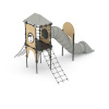 Игровой комплекс Башня 057.109.03 (бежевый/серый) (бетонирование)