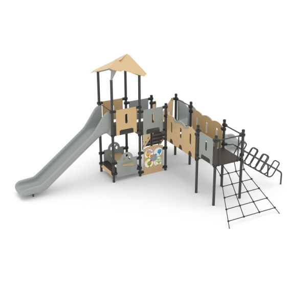 Игровой комплекс Романа 101.64.09 (бежевый/серый) (бетонирование)