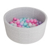 Сухой бассейн Romana Airpool, серый (розовые/мятные/жемчужные/сиреневые шарики)