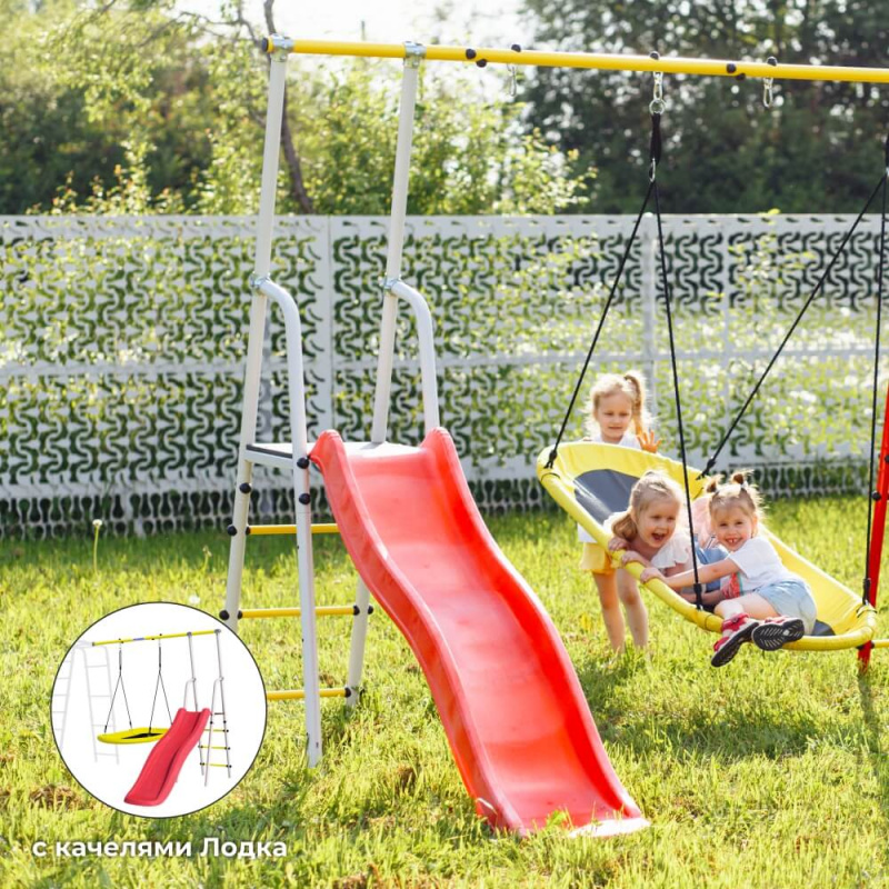 Дополнительный комплект с горкой к дачному комплексу ROMANA (для высоты балки качелей 2050 мм) в Астрахани ВИНКО