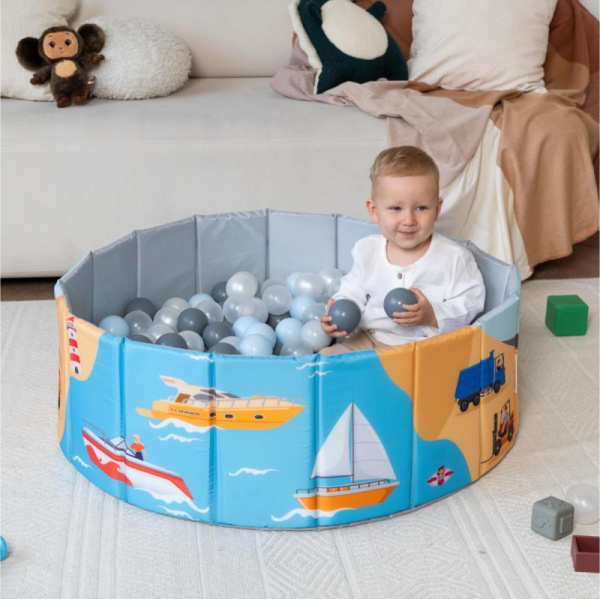 Игрушка Детский сухой бассейн TM Romana Мир приключений Транспорт складной