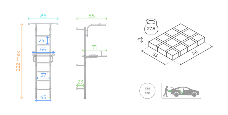 Домашний спортивный комплекс «Шведская стенка ROMANA S10» в Астрахани ВИНКО