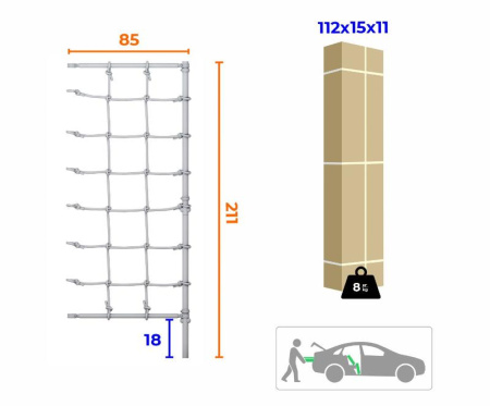 Dop7 Комплект с канатным лазом пристенный ROMANA в Астрахани ВИНКО