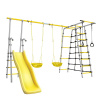 Детский спортивный комплекс для дачи ROMANA Богатырь Плюс 2 NEW (серый/желтый | Качели Детские)