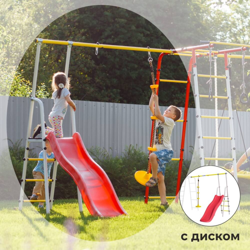 Дополнительный комплект с горкой к дачному комплексу ROMANA (для высоты балки качелей 2050 мм) в Астрахани ВИНКО