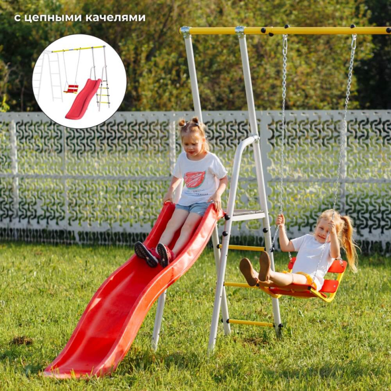 Дополнительный комплект с горкой к дачному комплексу ROMANA (для высоты балки качелей 2050 мм) в Астрахани ВИНКО