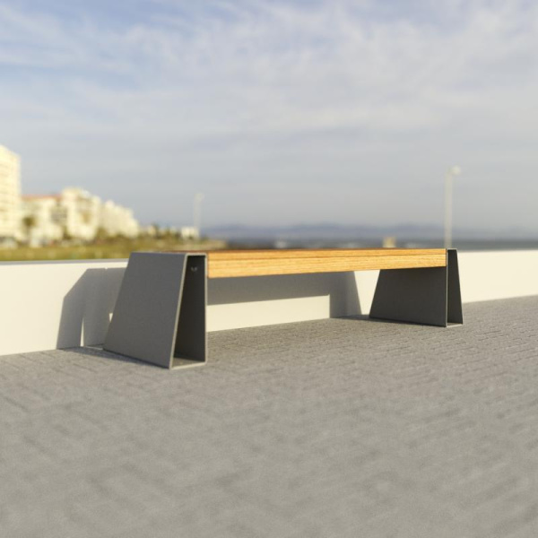 Скамья "Гранит" без спинки 15 (пластик)