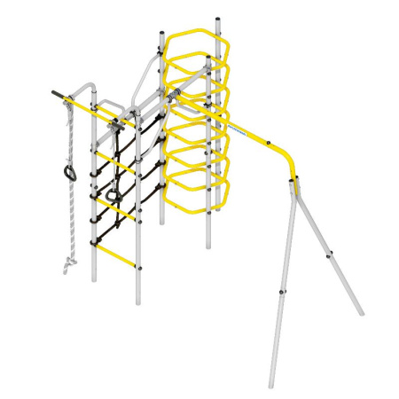 Детский спортивный комплекс для дачи ROMANA Космос (Цвет серый/желтый | Без качелей)