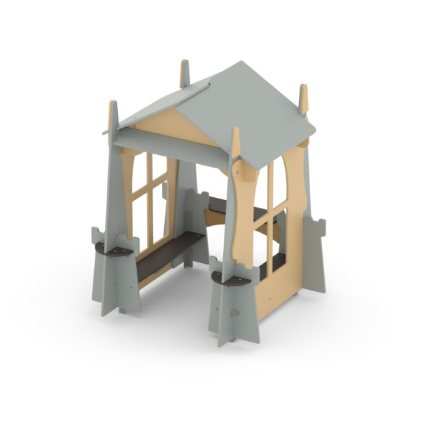Игровой домик Романа 115.67.00 (бежевый/серый) (бетонирование)