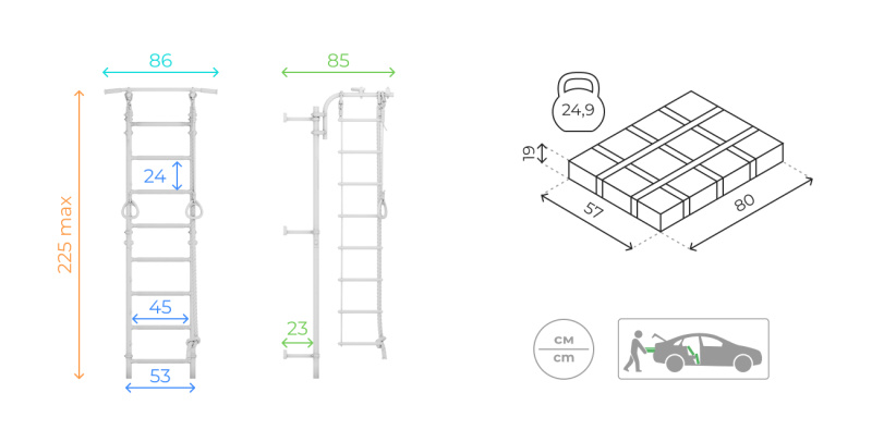 Домашний спортивный комплекс «Шведская стенка ROMANA Next Muar+» в Астрахани ВИНКО