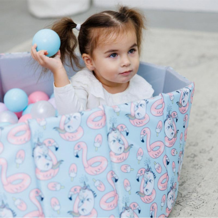 Игрушка Детский сухой бассейн TM Romana Фламинго складной