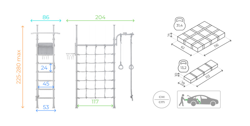 Домашний спортивный комплекс «Шведская стенка ROMANA R4» в Астрахани ВИНКО