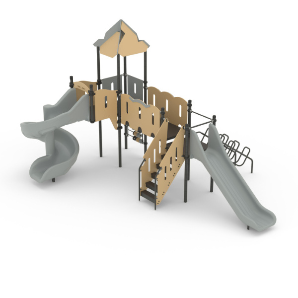 Игровой комплекс Романа 101.17.09 (бежевый/серый) (бетонирование)