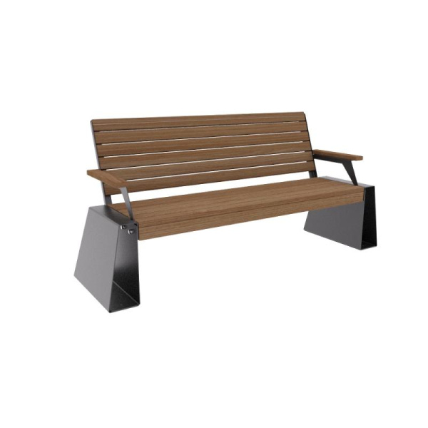 Скамья "Гранит" с подлокотниками 18 (брус)