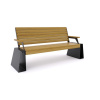 Скамья Гранит с подлокотниками 2000 мм (брус)
