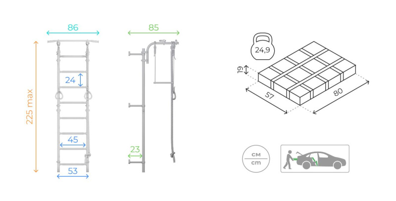 Домашний спортивный комплекс «Шведская стенка ROMANA Next Top» в Астрахани ВИНКО