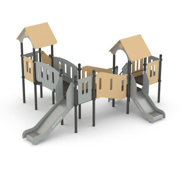 Игровой комплекс Романа 104.20.00 (бежевый/серый) (бетонирование)